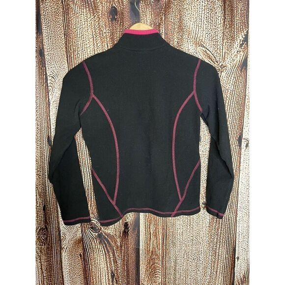 The North Face Youth Girls Black Fleece 1/2 Zip Sweater Size Medium - Picture 2 of 3